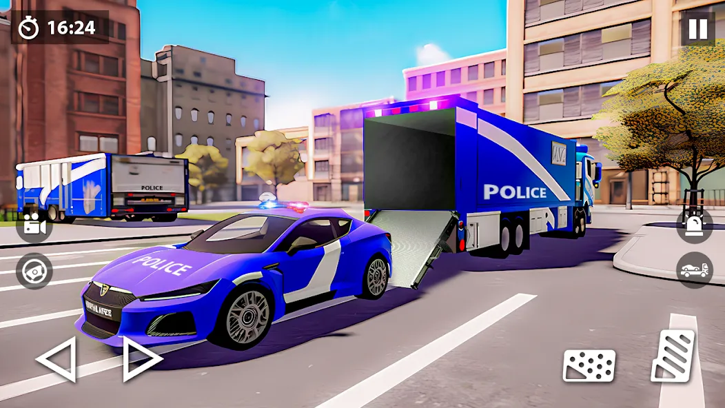 US Police Car Transporter Game (Полицейский транспорт игры)  [МОД Много денег] Screenshot 3