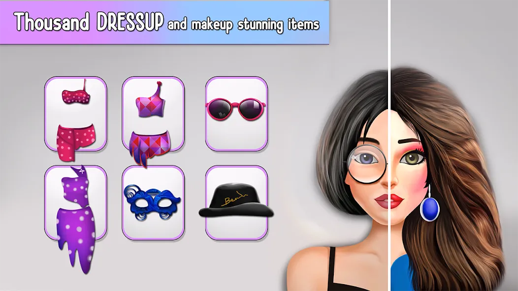 Fashion Stylist Makeup Dressup  [МОД Mega Pack] Screenshot 4