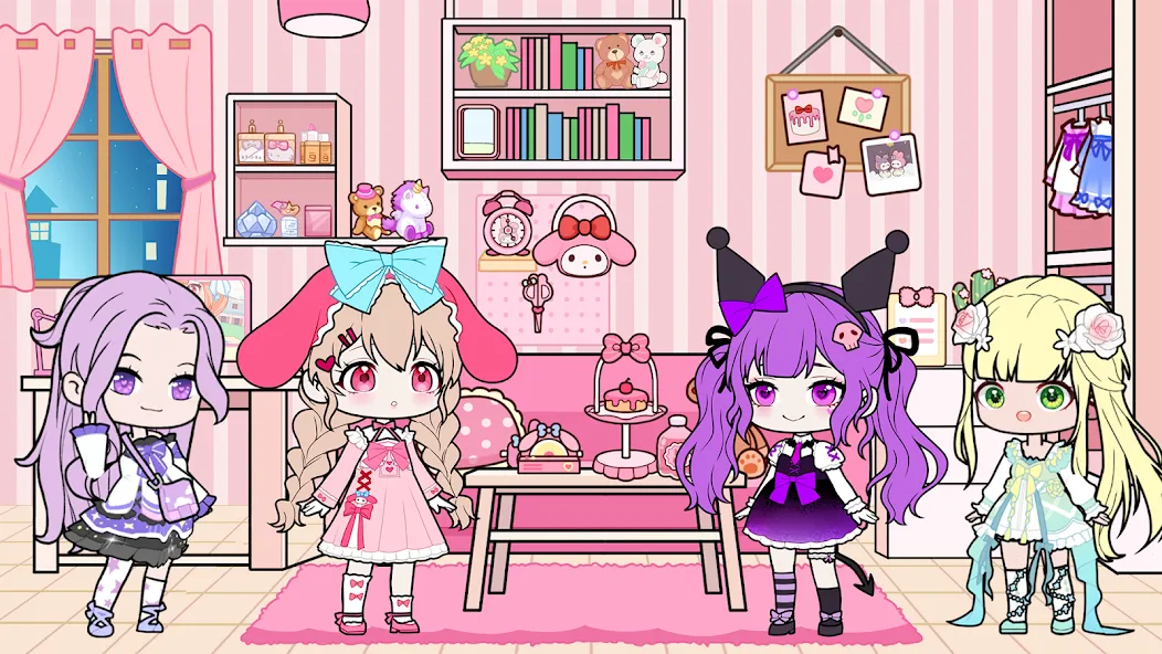 YOYO Doll School life Dress up (ЙОЙО Лайф ворлд)  [МОД Много монет] Screenshot 2