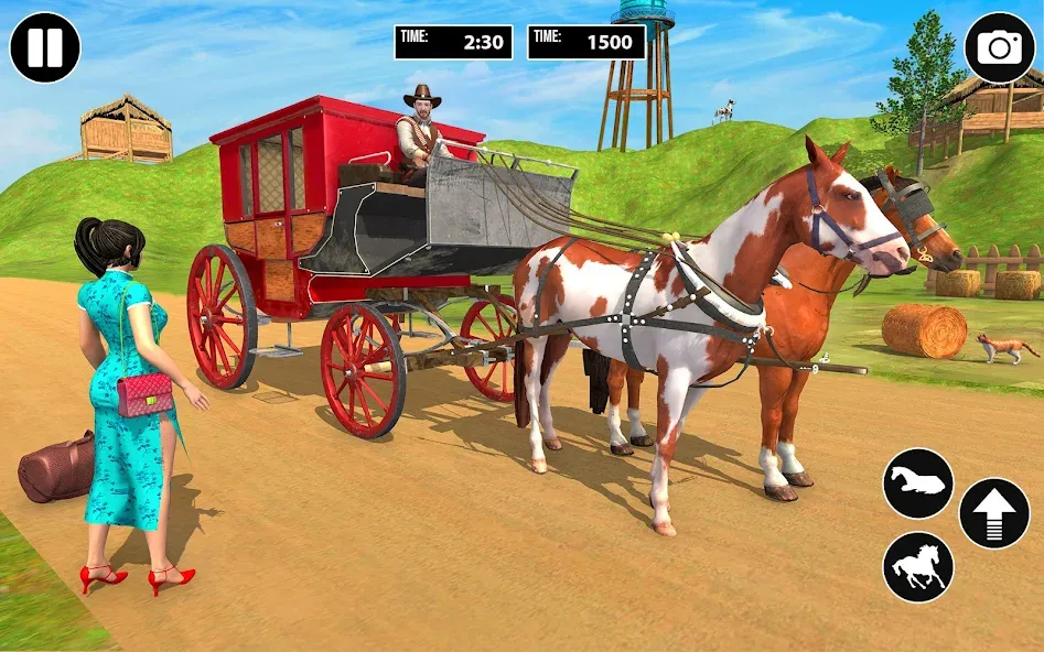 Horse Cart Taxi Transport Game  [МОД Unlocked] Screenshot 5