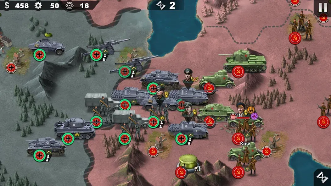 World Conqueror 4-WW2 Strategy (Ворлд Конкерор 4)  [МОД Много денег] Screenshot 1