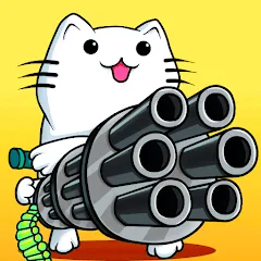 Взломанная Stickman Cat Gun offline games  [МОД Бесконечные деньги] - стабильная версия apk на Андроид