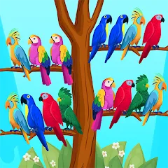 Скачать взломанную Bird Puzzle - Color Game  [МОД Много монет] - последняя версия apk на Андроид