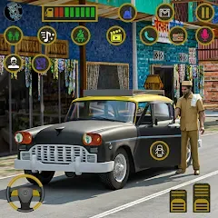 Взлом Indian Taxi Simulator car Game (Индийский такси симулятор автомобиля Игра)  [МОД Бесконечные деньги] - полная версия apk на Андроид