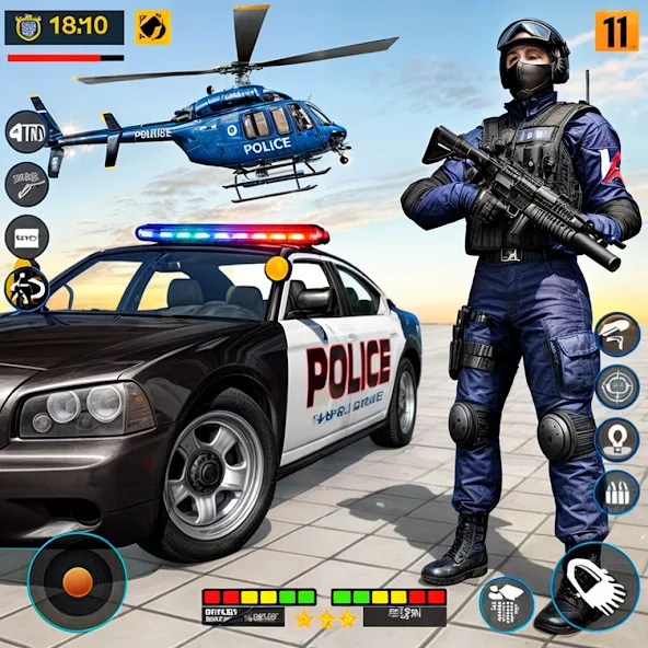 US Police Shooting Crime City  [МОД Unlocked] Screenshot 1