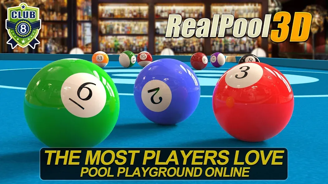 Real Pool 3D Online 8Ball Game (Реал Пул 3Д Онлайн 8Бол Гейм)  [МОД Много монет] Screenshot 1