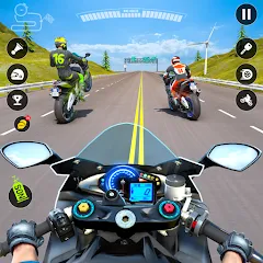 Взлом Moto Traffic Bike Race Game 3d (Мото Трафик Байк Рейс Гейм 3д)  [МОД Бесконечные деньги] - последняя версия apk на Андроид