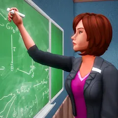 Взломанная High School Teacher Simulator  [МОД Меню] - стабильная версия apk на Андроид