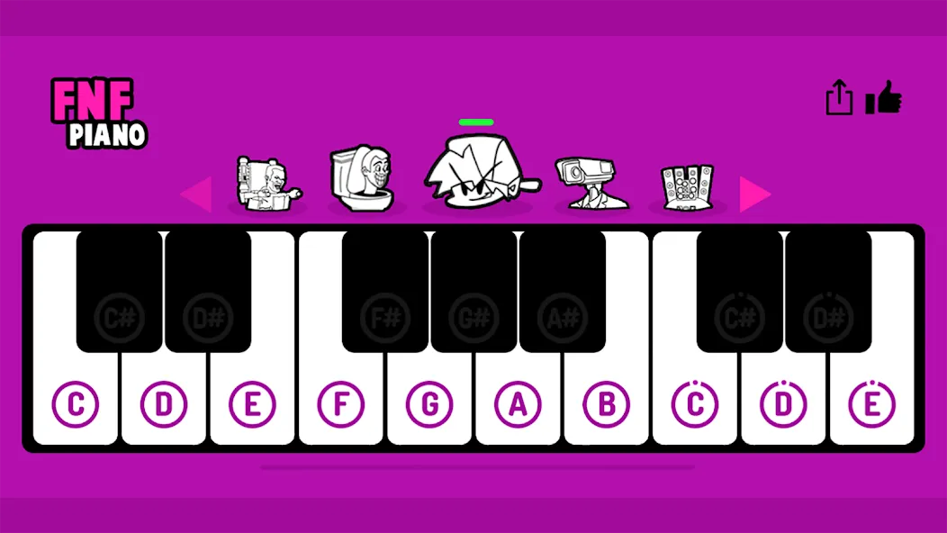 FNF Piano (ФНФ Пиано)  [МОД Unlimited Money] Screenshot 1