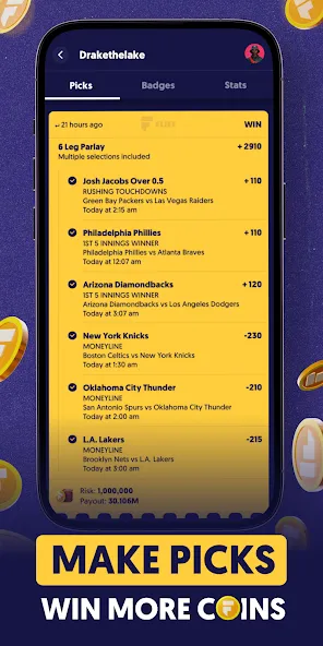 Fliff - Sports Picks (Флифф)  [МОД Бесконечные монеты] Screenshot 2