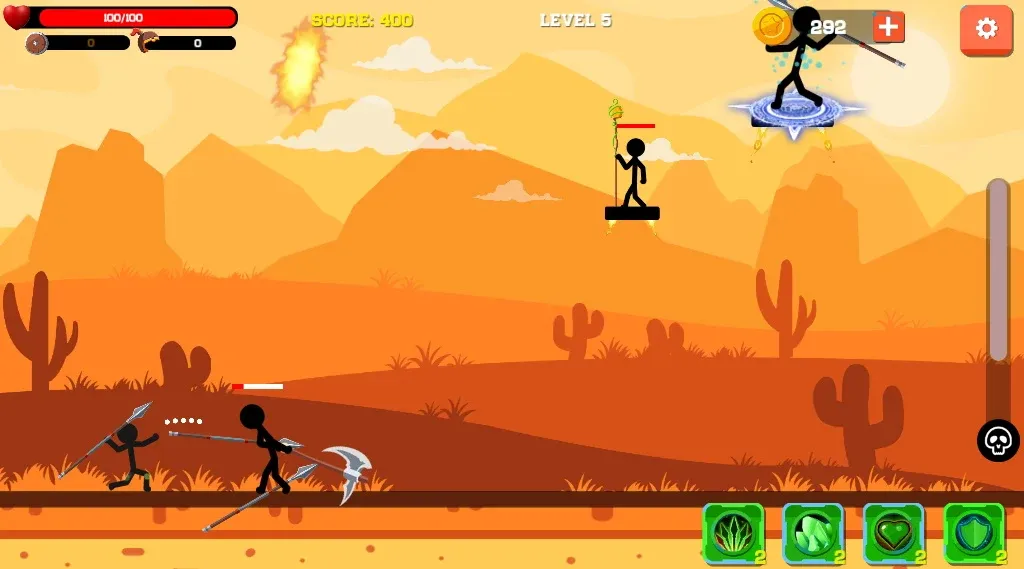 Spear war with Stickman (Спир вар)  [МОД Все открыто] Screenshot 1