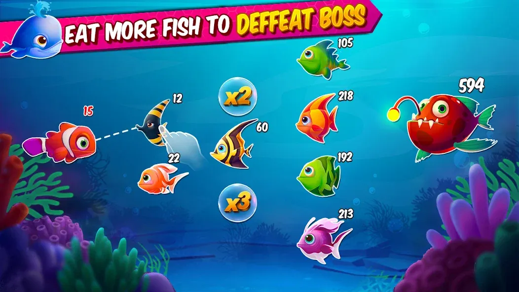 Big Eat Fish Games Shark Games  [МОД Mega Pack] Screenshot 2