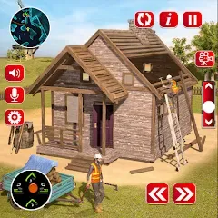 Скачать взлом Wood House Construction Game  [МОД Menu] - полная версия apk на Андроид