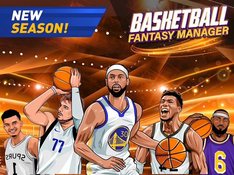 Basketball Fantasy Manager NBA  [МОД Menu] Screenshot 1