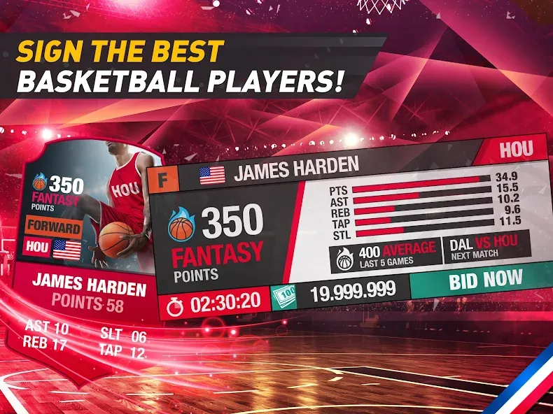 Basketball Fantasy Manager NBA  [МОД Menu] Screenshot 5