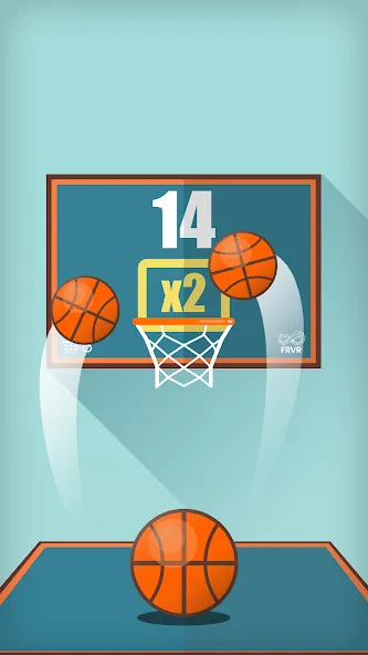 Basketball FRVR - Dunk Shoot (Баскетбол ФРВР)  [МОД Бесконечные деньги] Screenshot 1