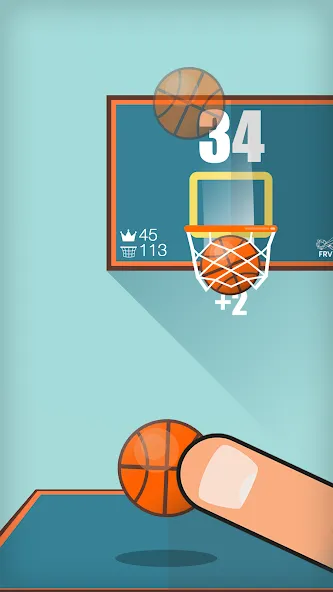 Basketball FRVR - Dunk Shoot (Баскетбол ФРВР)  [МОД Бесконечные деньги] Screenshot 2