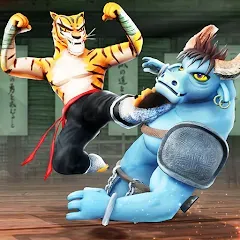 Взломанная Kung Fu Animal: Fighting Games (Кунгфу животное)  [МОД Mega Pack] - последняя версия apk на Андроид