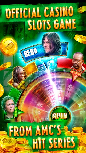 The Walking Dead Casino Slots (Зе Вокинг Дед Казино Слотс)  [МОД Бесконечные монеты] Screenshot 2