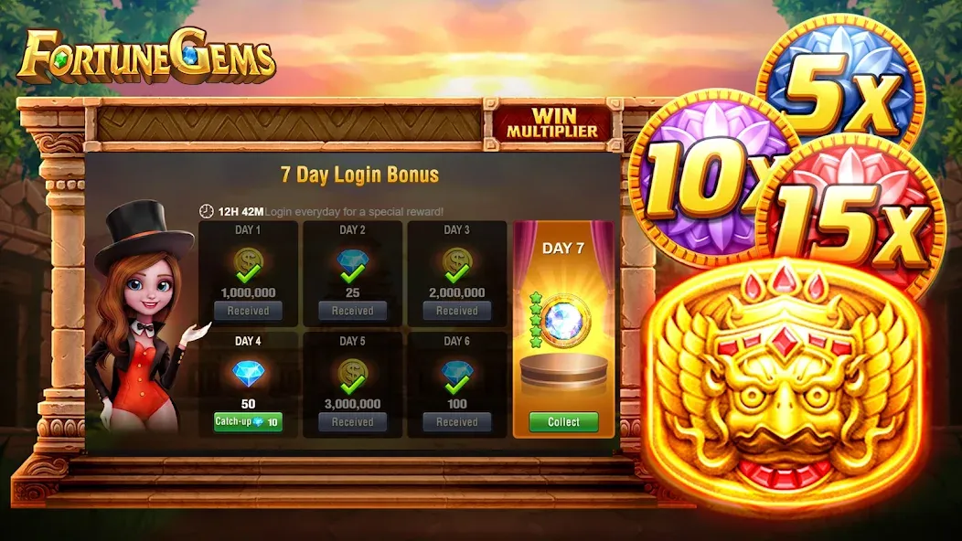 Slot Fortune Gems-TaDa Games (Слот Форчун Гемс)  [МОД Меню] Screenshot 3