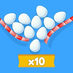 Взломанная Eggs & Chickens: Cut Rope Game (Яйца и куры)  [МОД Бесконечные деньги] - полная версия apk на Андроид