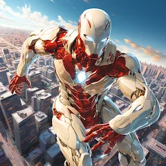 Взломанная Super hero Flying iron jet man  [МОД Бесконечные деньги] - последняя версия apk на Андроид