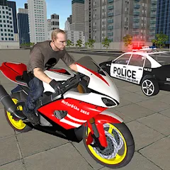 Взломанная Bike Driving: Police Chase  [МОД Много денег] - полная версия apk на Андроид