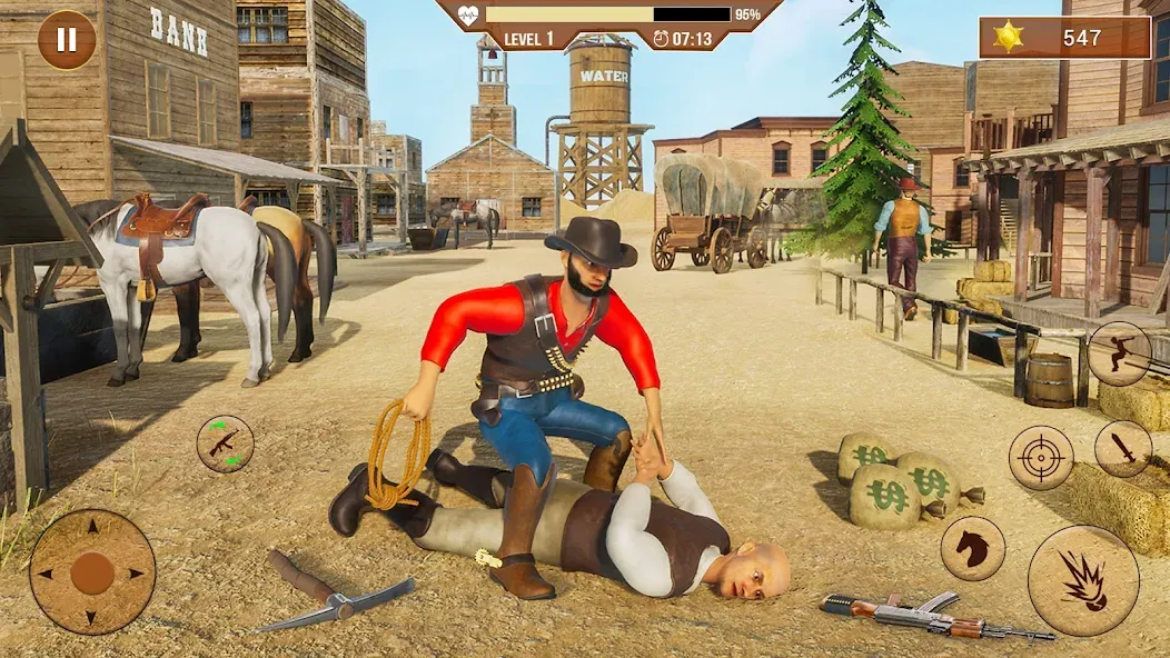 West Cowboy Shooting Games 3D  [МОД Mega Pack] Screenshot 2