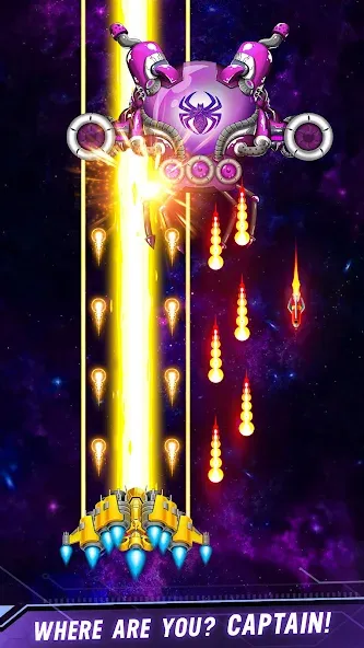 Space shooter - Galaxy attack (Спейс шутер)  [МОД Много денег] Screenshot 2