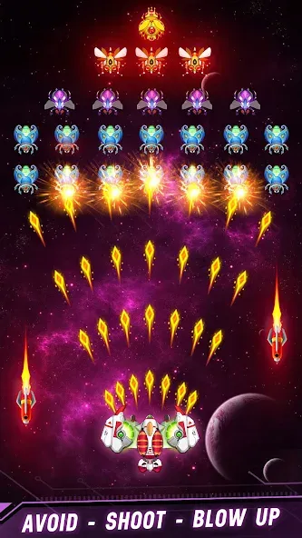 Space shooter - Galaxy attack (Спейс шутер)  [МОД Много денег] Screenshot 5