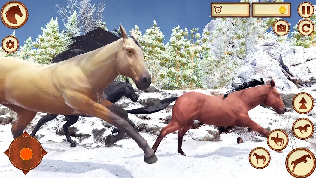 Virtual Wild Horse Family Sim (Виртуальное семейство диких лошадей)  [МОД Unlocked] Screenshot 2