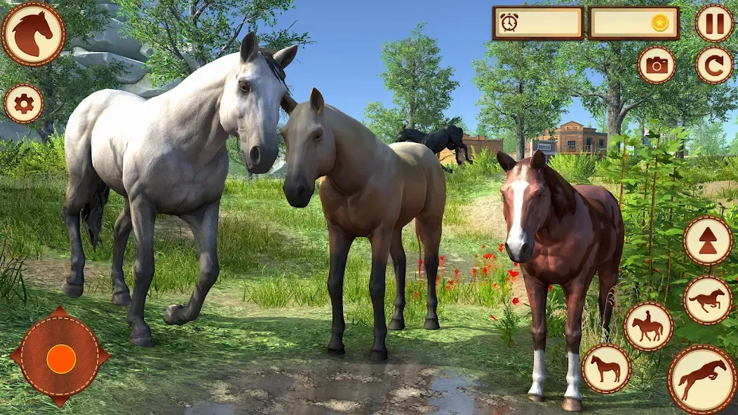 Virtual Wild Horse Family Sim (Виртуальное семейство диких лошадей)  [МОД Unlocked] Screenshot 5