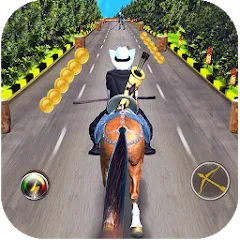 Скачать взломанную Cowboy Horse Run  [МОД Бесконечные деньги] - полная версия apk на Андроид