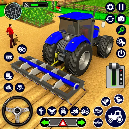 Real Tractor Driving Simulator (Реальный симулятор вождения трактора)  [МОД Menu] Screenshot 1