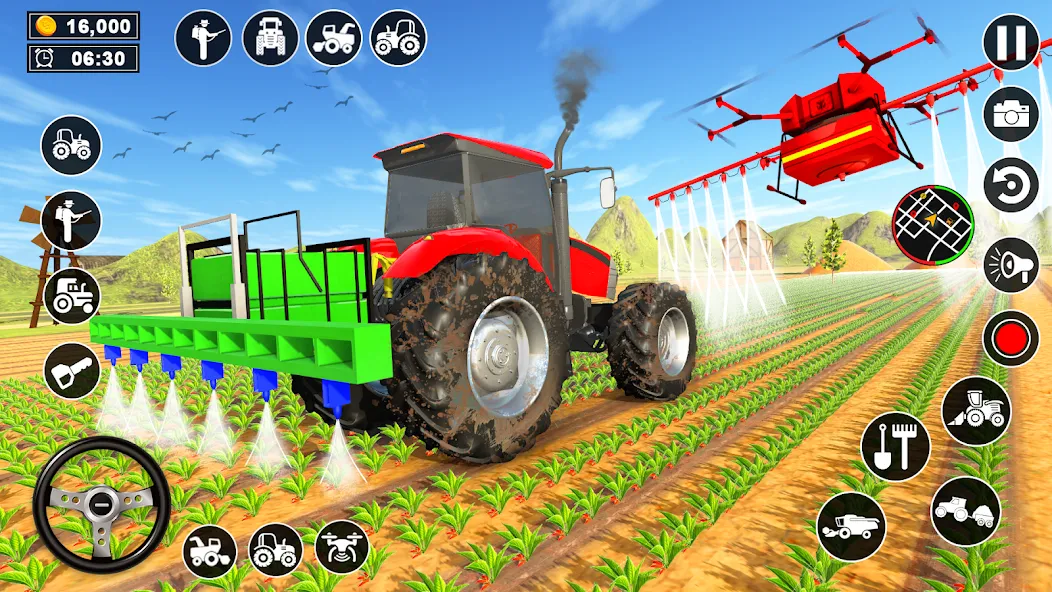 Real Tractor Driving Simulator (Реальный симулятор вождения трактора)  [МОД Menu] Screenshot 4