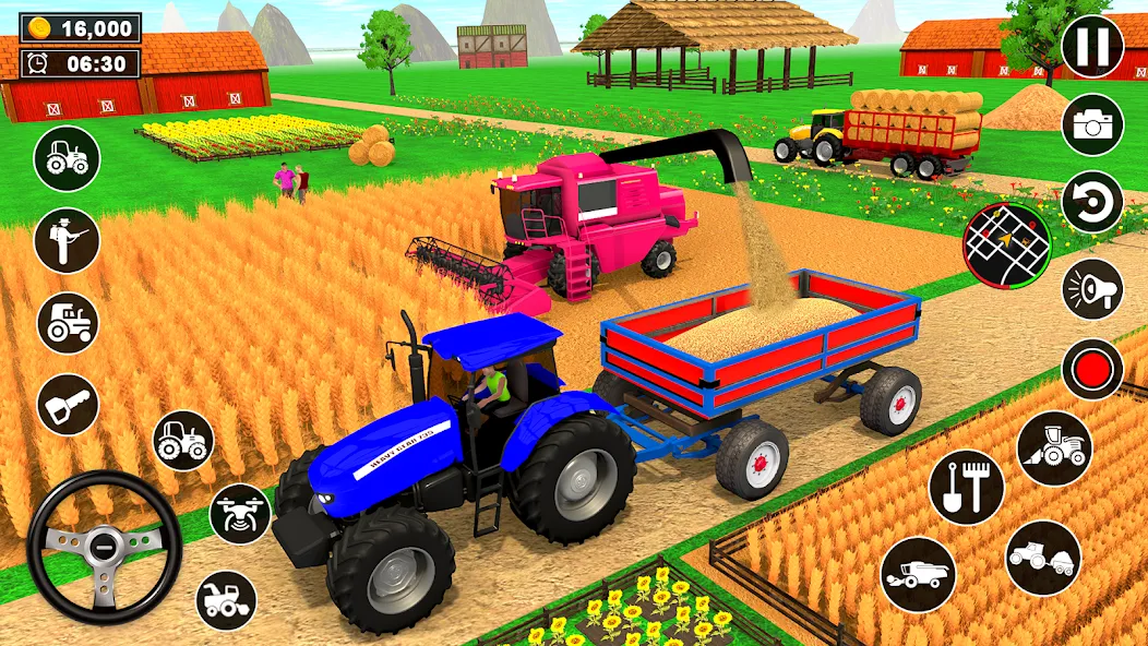 Real Tractor Driving Simulator (Реальный симулятор вождения трактора)  [МОД Menu] Screenshot 5