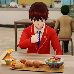 Взломанная Anime Boy High School Life 3d  [МОД Все открыто] - стабильная версия apk на Андроид