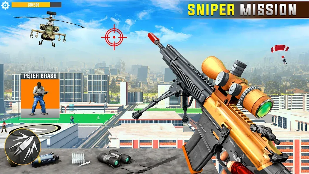 Banduk Game - Sniper Gun Games (Снайперская Война 3D)  [МОД Все открыто] Screenshot 2