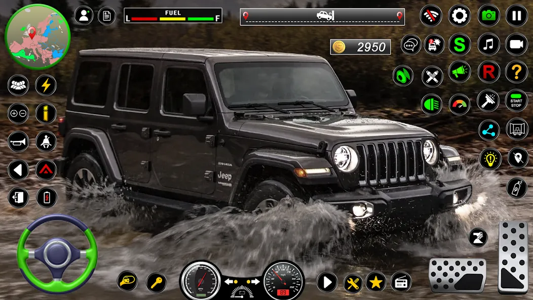 Jeep Driving Simulator offRoad (Джип Драйвинг Симулятор вне дороги)  [МОД Бесконечные деньги] Screenshot 2