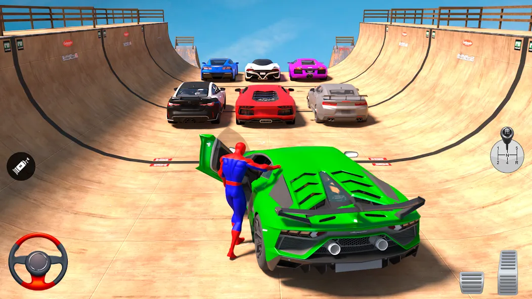 Superhero Car: Mega Ramp Games (Рамп Кар Гейм)  [МОД Все открыто] Screenshot 1