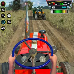 Скачать взломанную Farming Tractor Game Simulator (Фарминг Трактор Игра Симулятор)  [МОД Menu] - полная версия apk на Андроид