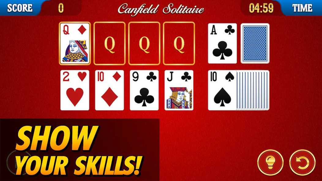 Canfield Solitaire (Кэнфилд пасьянс)  [МОД Unlimited Money] Screenshot 1