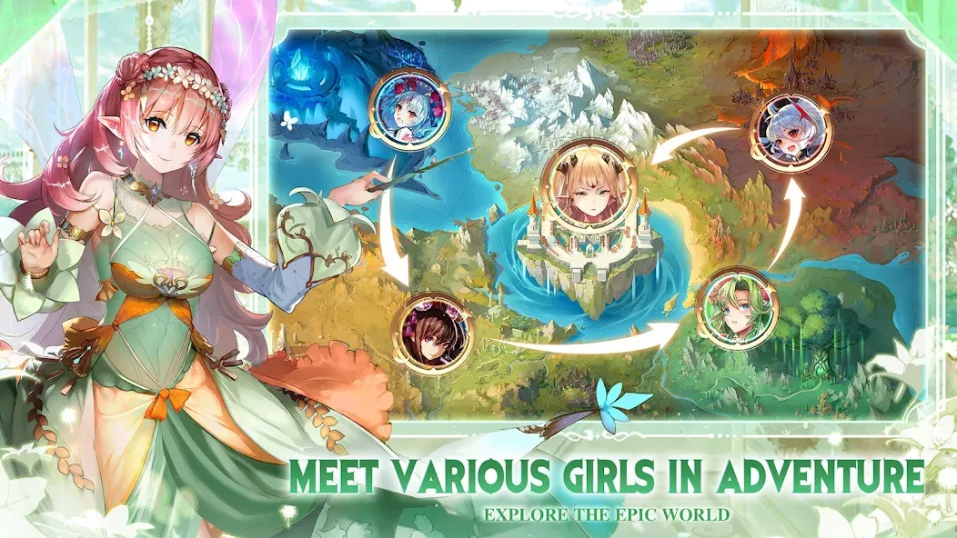 Girls' Connect: Idle RPG  [МОД Меню] Screenshot 5