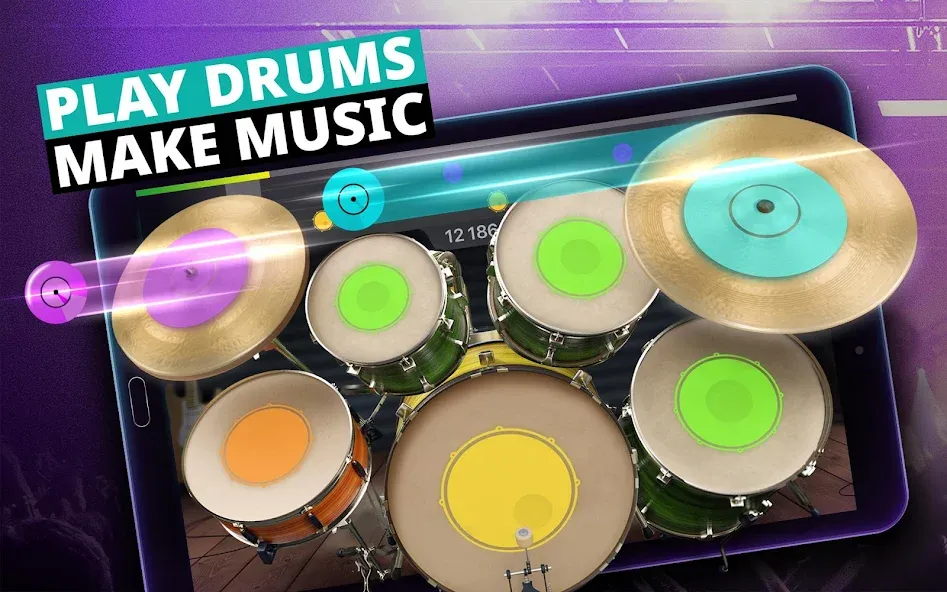 Drum Kit Music Games Simulator  [МОД Unlocked] Screenshot 5