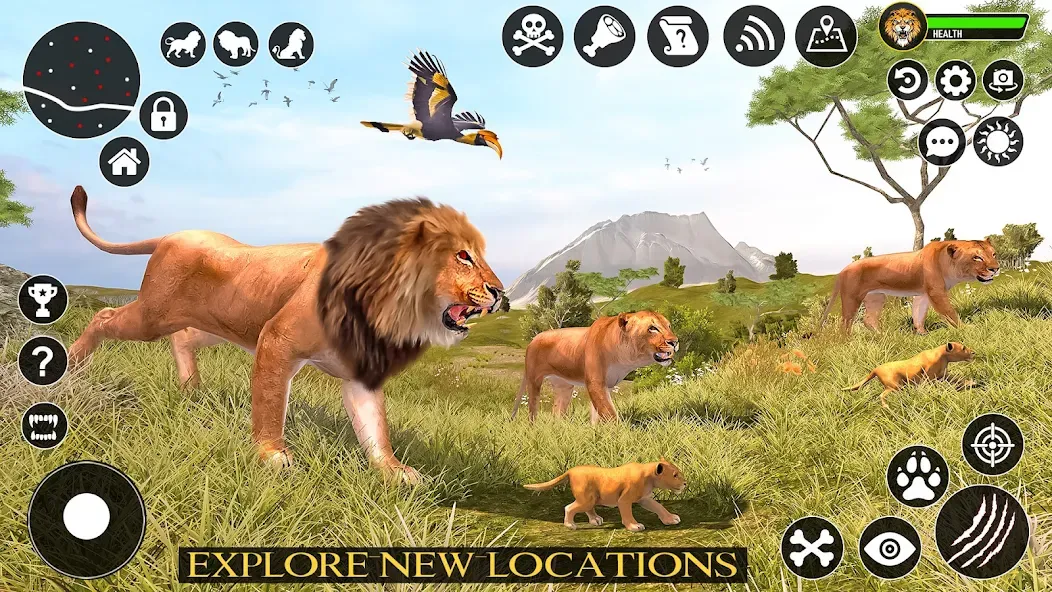 Ultimate Lion Simulator Game (Лайон Симулятор)  [МОД Unlocked] Screenshot 2