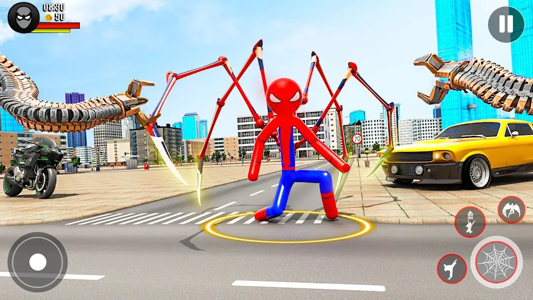 Spider Game-Stickman Rope Hero  [МОД Menu] Screenshot 2