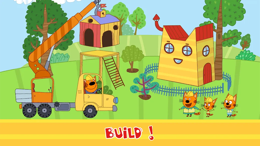 Kid-E-Cats Cars, Build a house  [МОД Unlimited Money] Screenshot 5