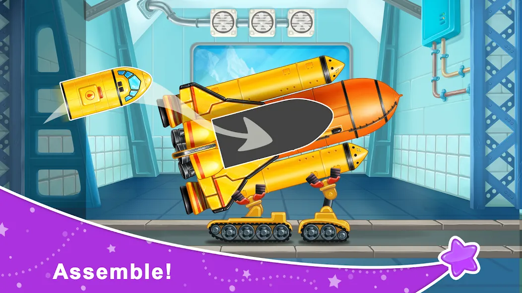 Rocket 4 space games Spaceship  [МОД Все открыто] Screenshot 1