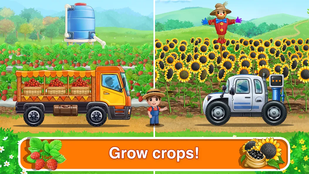 Tractor, car: kids farm games  [МОД Mega Pack] Screenshot 3