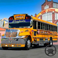 Скачать взломанную School Bus Transport Simulator (Школьный Автобусный Транспортный Симулятор)  [МОД Mega Pack] - полная версия apk на Андроид